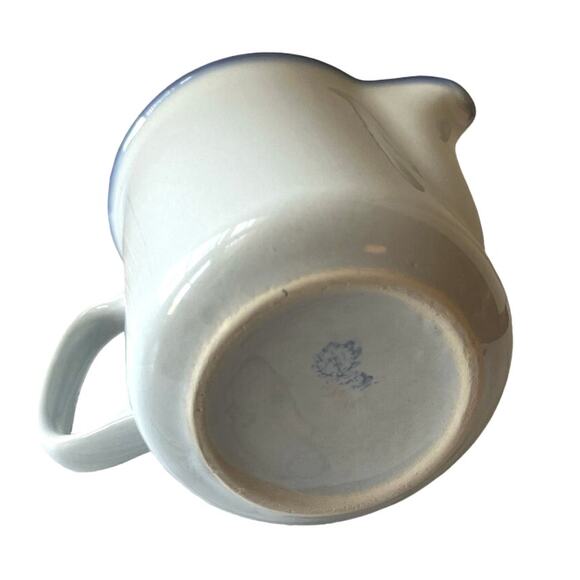 Tulowice Pale Blue Gray Vintage Stoneware Pitcher, Poland, Creamer, Serveware - Picture 5 of 10
